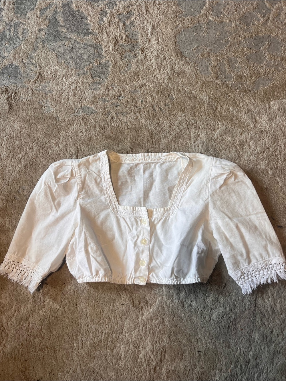 Romantic coquette white crop top